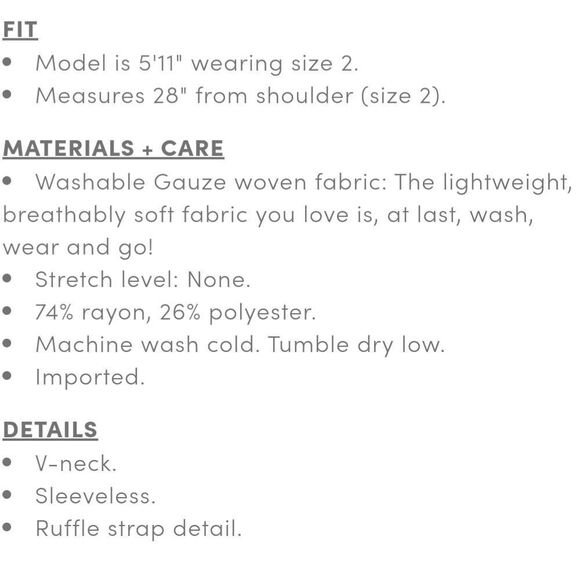 Torrid Plus Size V-Neck Ruffle Strap Tank Top Blouse - Picture 5 of 5